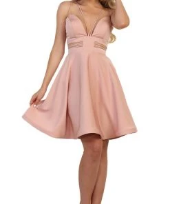 May Queen - MQ1566 Strappy Sweetheart A-Line Cocktail Dress Cocktail Dresses