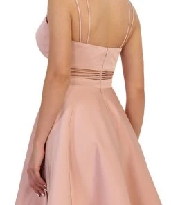 May Queen - MQ1566 Strappy Sweetheart A-Line Cocktail Dress Cocktail Dresses