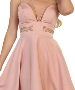 May Queen - MQ1566 Strappy Sweetheart A-Line Cocktail Dress Cocktail Dresses