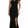 May Queen - MQ1572 Fitted One Shoulder Strap Evening Dress With Slit 2 May Queen - MQ1572 Fitted One Shoulder Strap Evening Dress With Slit