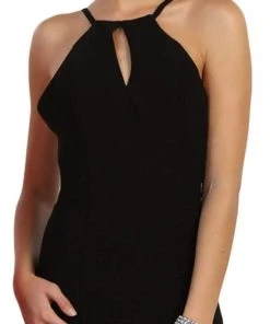 May Queen - MQ1578 Keyhole Cutout Halter Trumpet Gown