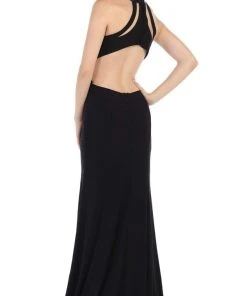 May Queen - MQ1579 Multi-Cutout Beaded Halter Sheath Gown Formal Gowns 10 May Queen - MQ1579 Multi-Cutout Beaded Halter Sheath Gown Formal Gowns