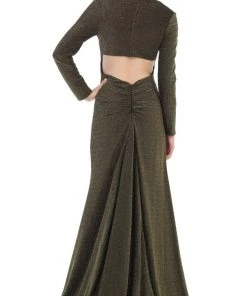 May Queen - MQ1583 Long Sleeve Deep V-neck Trumpet Dress Formal Gowns 13 May Queen - MQ1583 Long Sleeve Deep V-neck Trumpet Dress Formal Gowns