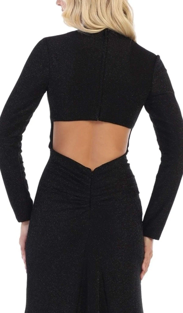 May Queen - MQ1583 Long Sleeve Deep V-neck Trumpet Dress Formal Gowns 6 May Queen - MQ1583 Long Sleeve Deep V-neck Trumpet Dress Formal Gowns