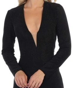 May Queen - MQ1583 Long Sleeve Deep V-neck Trumpet Dress Formal Gowns 9 May Queen - MQ1583 Long Sleeve Deep V-neck Trumpet Dress Formal Gowns