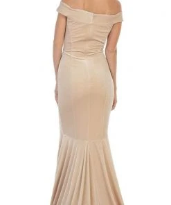 May Queen - MQ1592 Off-Shoulder Fitted Mermaid Evening Dress Formal Gowns 17 May Queen - MQ1592 Off-Shoulder Fitted Mermaid Evening Dress Formal Gowns