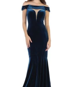 May Queen - MQ1592 Off-Shoulder Fitted Mermaid Evening Dress Formal Gowns 14 May Queen - MQ1592 Off-Shoulder Fitted Mermaid Evening Dress Formal Gowns