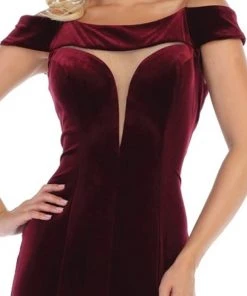 May Queen - MQ1592 Off-Shoulder Fitted Mermaid Evening Dress Formal Gowns 12 May Queen - MQ1592 Off-Shoulder Fitted Mermaid Evening Dress Formal Gowns