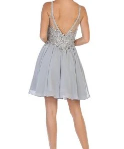 May Queen - MQ1614 Front Keyhole Halter Fit And Flare Cocktail Dress Cocktail Dresses 13 May Queen - MQ1614 Front Keyhole Halter Fit And Flare Cocktail Dress Cocktail Dresses