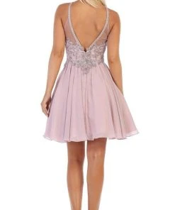 May Queen - MQ1614 Front Keyhole Halter Fit And Flare Cocktail Dress Cocktail Dresses 11 May Queen - MQ1614 Front Keyhole Halter Fit And Flare Cocktail Dress Cocktail Dresses