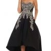 May Queen - MQ1627 Gilt-Appliqued Sweetheart High Low Gown Formal Gowns 2 May Queen - MQ1627 Gilt-Appliqued Sweetheart High Low Gown Formal Gowns