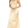 May Queen - MQ1651 Lace Scoop Trumpet Dress With Open Back Formal Gowns