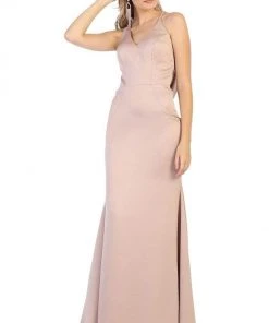Formal Gowns May Queen - MQ1779 Embellished V-neck Trumpet Dress