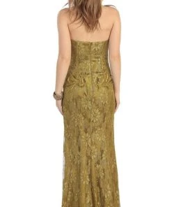 May Queen - MQ540 Strapless Sequined Lace Applique Dress 20 May Queen - MQ540 Strapless Sequined Lace Applique Dress