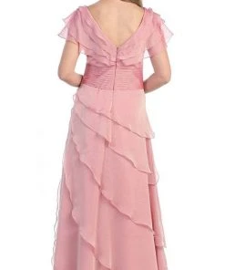 Formal Gowns May Queen - MQ831 Tiered Chiffon Surplice V-Neck Formal Dress 13 Formal Gowns May Queen - MQ831 Tiered Chiffon Surplice V-Neck Formal Dress