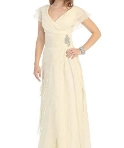 Formal Gowns May Queen - MQ831 Tiered Chiffon Surplice V-Neck Formal Dress 17 Formal Gowns May Queen - MQ831 Tiered Chiffon Surplice V-Neck Formal Dress