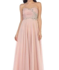 Formal Gowns May Queen - MQ981 Embellished Ruched Sweetheart Chiffon Prom Dress 20 Formal Gowns May Queen - MQ981 Embellished Ruched Sweetheart Chiffon Prom Dress