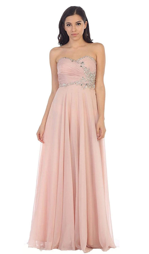 Formal Gowns May Queen - MQ981 Embellished Ruched Sweetheart Chiffon Prom Dress 11 Formal Gowns May Queen - MQ981 Embellished Ruched Sweetheart Chiffon Prom Dress