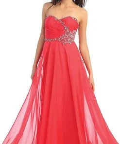 Formal Gowns May Queen - MQ981 Embellished Ruched Sweetheart Chiffon Prom Dress 17 Formal Gowns May Queen - MQ981 Embellished Ruched Sweetheart Chiffon Prom Dress