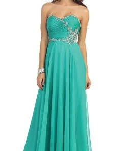 Formal Gowns May Queen - MQ981 Embellished Ruched Sweetheart Chiffon Prom Dress 19 Formal Gowns May Queen - MQ981 Embellished Ruched Sweetheart Chiffon Prom Dress