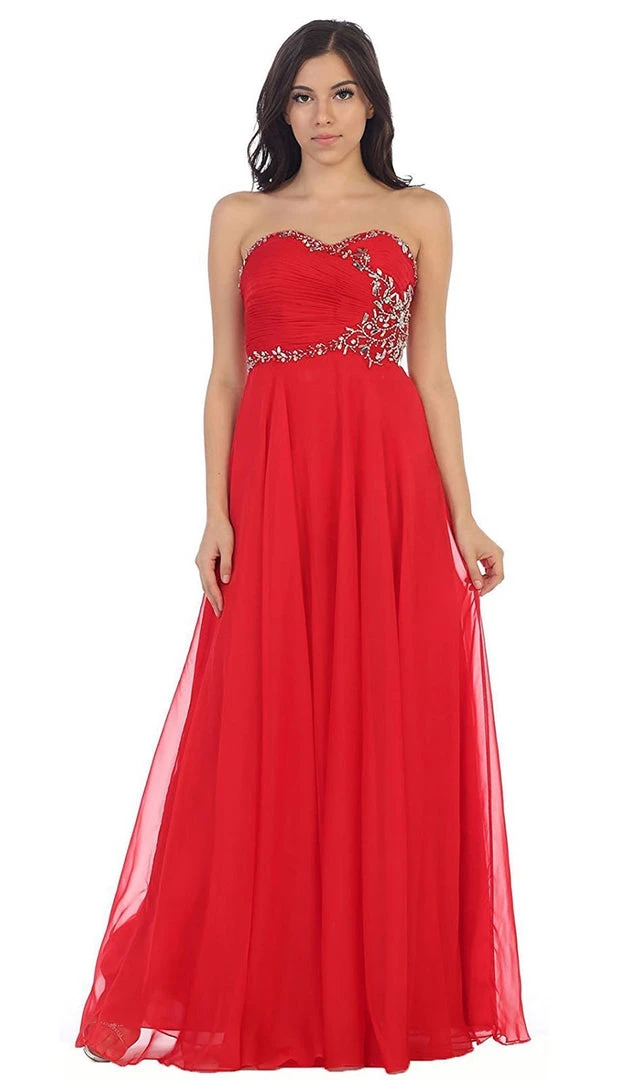 Formal Gowns May Queen - MQ981 Embellished Ruched Sweetheart Chiffon Prom Dress 7 Formal Gowns May Queen - MQ981 Embellished Ruched Sweetheart Chiffon Prom Dress