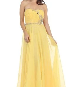 Formal Gowns May Queen - MQ981 Embellished Ruched Sweetheart Chiffon Prom Dress 21 Formal Gowns May Queen - MQ981 Embellished Ruched Sweetheart Chiffon Prom Dress