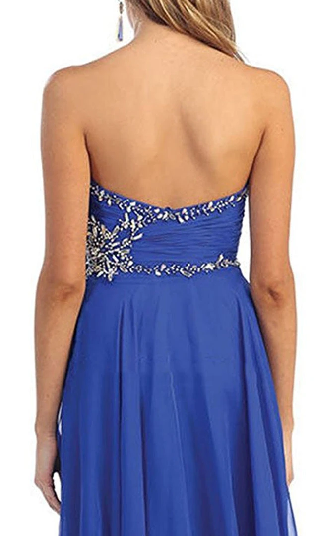 Formal Gowns May Queen - MQ981 Embellished Ruched Sweetheart Chiffon Prom Dress 6 Formal Gowns May Queen - MQ981 Embellished Ruched Sweetheart Chiffon Prom Dress