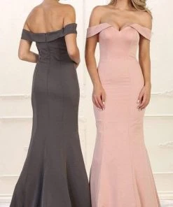 May Queen - Off Shoulder Mermaid Evening Gown MQ1547 - 1 Pc Burgundy In Size 2 Available Formal Gowns 7 May Queen - Off Shoulder Mermaid Evening Gown MQ1547 - 1 Pc Burgundy In Size 2 Available Formal Gowns