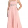 May Queen - One Shoulder Strap Bejeweled Chiffon Dress MQ748 Formal Gowns 2 May Queen - One Shoulder Strap Bejeweled Chiffon Dress MQ748 Formal Gowns