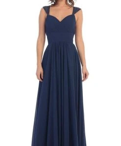 May Queen - Pleated Bodice A-Line Dress MQ1275 - 1 Pc Black In Size 14 Available Formal Gowns