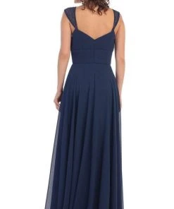 May Queen - Pleated Bodice A-Line Dress MQ1275 - 1 Pc Black In Size 14 Available Formal Gowns