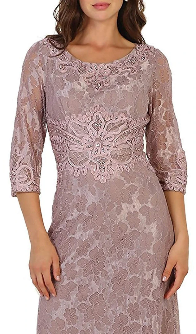 May Queen - Quarter Length Sleeve Lace Evening Dress 4 May Queen - Quarter Length Sleeve Lace Evening Dress