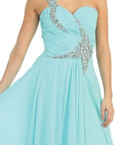 May Queen - Rhinestone Embellished Pleated Evening Gown Formal Gowns 16 May Queen - Rhinestone Embellished Pleated Evening Gown Formal Gowns