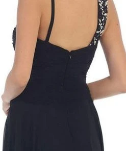 May Queen - Rhinestone Embellished Pleated Evening Gown Formal Gowns 19 May Queen - Rhinestone Embellished Pleated Evening Gown Formal Gowns