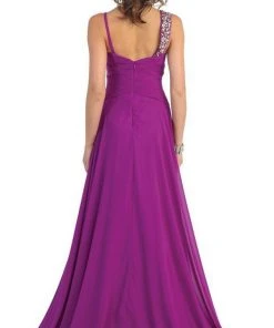 May Queen - Rhinestone Embellished Pleated Evening Gown Formal Gowns 24 May Queen - Rhinestone Embellished Pleated Evening Gown Formal Gowns
