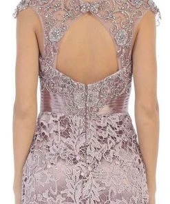 May Queen - RQ-7296 Embroidered Illusion Jewel Sheath Cocktail Dress Cocktail Dresses 11 May Queen - RQ-7296 Embroidered Illusion Jewel Sheath Cocktail Dress Cocktail Dresses