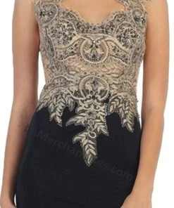 May Queen - RQ-7440 Embellished Queen Anne Sheath Evening Dress Formal Gowns 13 May Queen - RQ-7440 Embellished Queen Anne Sheath Evening Dress Formal Gowns