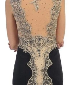 May Queen - RQ-7440 Embellished Queen Anne Sheath Evening Dress Formal Gowns 15 May Queen - RQ-7440 Embellished Queen Anne Sheath Evening Dress Formal Gowns