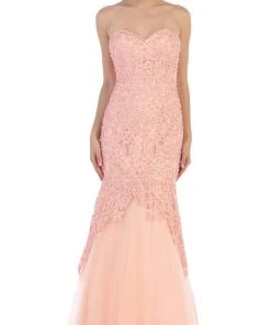 Formal Gowns May Queen - RQ-7445 Embroidered Sweetheart Mermaid Evening Dress