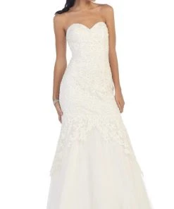 Formal Gowns May Queen - RQ-7445 Embroidered Sweetheart Mermaid Evening Dress