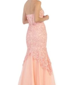 Formal Gowns May Queen - RQ-7445 Embroidered Sweetheart Mermaid Evening Dress