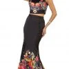 Formal Gowns May Queen - RQ-7503 Two Piece Floral Print Evening Gown