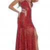 May Queen - RQ7246 Shimmering One Shoulder Evening Gown