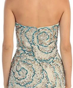 Formal Gowns May Queen - RQ7289 Strapless Sequined Embellished Evening Gown 11 Formal Gowns May Queen - RQ7289 Strapless Sequined Embellished Evening Gown