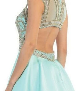 May Queen - RQ7392 Sleeveless Sequin Embellished Evening Ballgown Formal Gowns