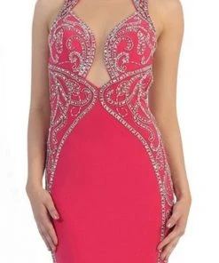 Formal Gowns May Queen - RQ7405 Sparkling Sleeveless Open Back Mermaid Evening Dress