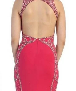 Formal Gowns May Queen - RQ7405 Sparkling Sleeveless Open Back Mermaid Evening Dress