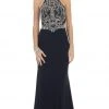 Formal Gowns May Queen - RQ7423 Embellished Long High Neck Dress