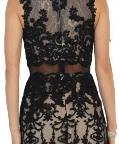 May Queen - RQ7460 Sleeveless Embellished Lace Sheath Evening Gown 11 May Queen - RQ7460 Sleeveless Embellished Lace Sheath Evening Gown