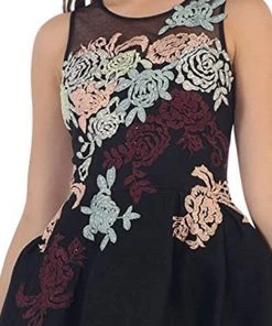 May Queen - RQ7473 Embroidered Magic Floral Cocktail Dress 9 May Queen - RQ7473 Embroidered Magic Floral Cocktail Dress